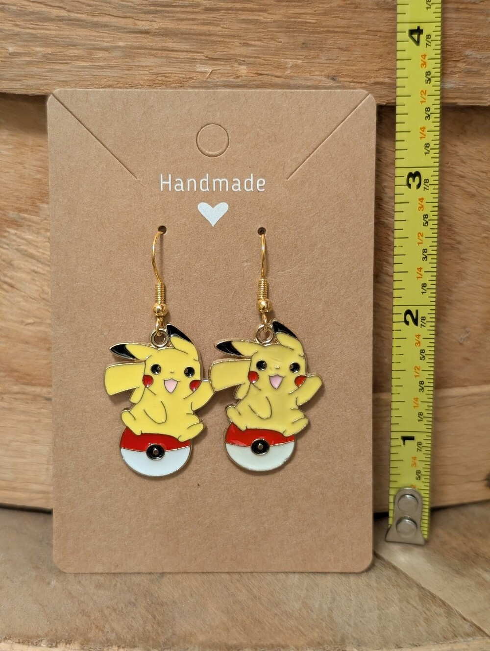 Anime Pokemon Pikachu Enamel Metal Earrings NEW